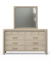 Solano 9-drawer Bedroom Dresser with Mirror Weathered Mango